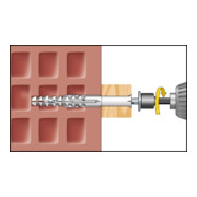 Celo Multifunktionsrahmendübel MFR SB 10-180 SSKS, Senkbund, Sechskantschr. mit angepr. Scheibe, galv. verz.-2