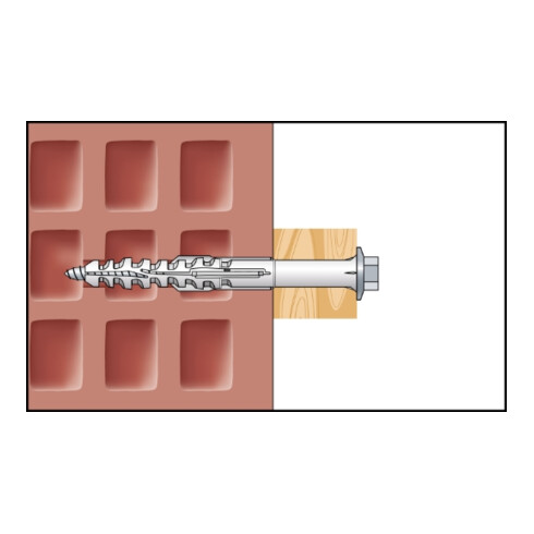 Celo Multifunktionsrahmendübel MFR SB 10-180 SSKS, Senkbund, Sechskantschr. mit angepr. Scheibe, galv. verz.