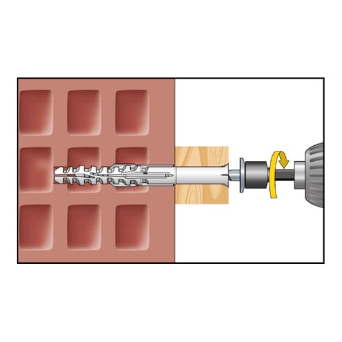 Celo Multifunktionsrahmendübel MFR SB 10-180 SSKS, Senkbund, Sechskantschr. mit angepr. Scheibe, galv. verz.