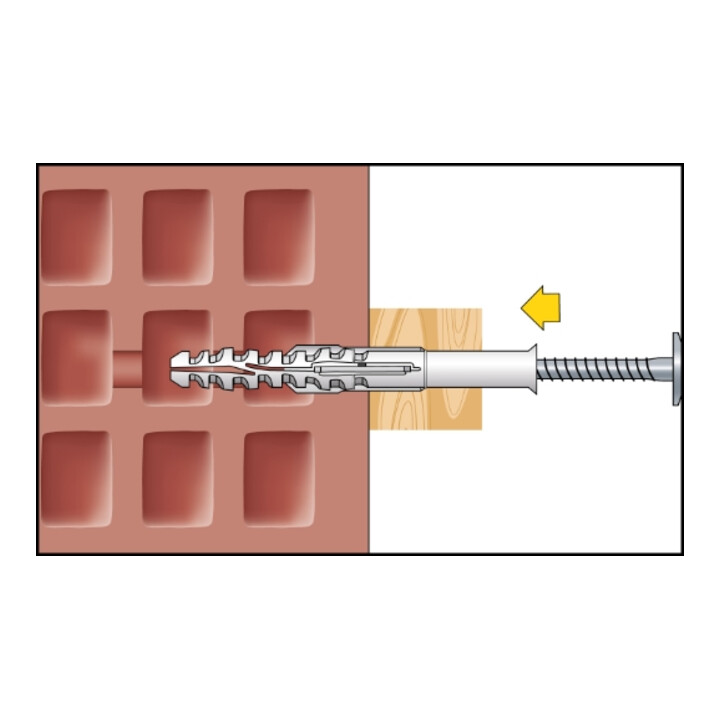 CELO Multifunktionsrahmendübel MFR SB 10-200 SSKS, Senkbund, Sechskantschr. mit angepr. Scheibe, galv. verz.
