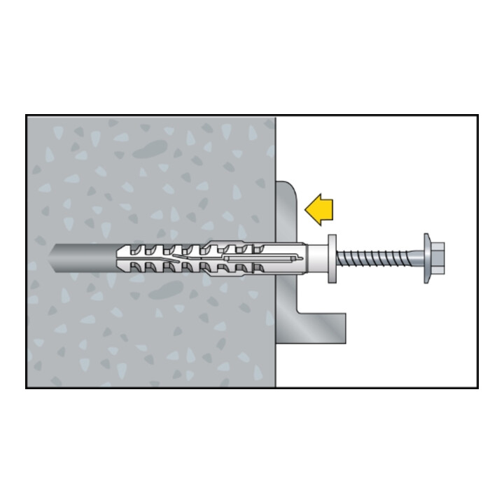 CELO Multifunktionsrahmendübel MFR SB 10-200 SSKS, Senkbund, Sechskantschr. mit angepr. Scheibe, galv. verz.