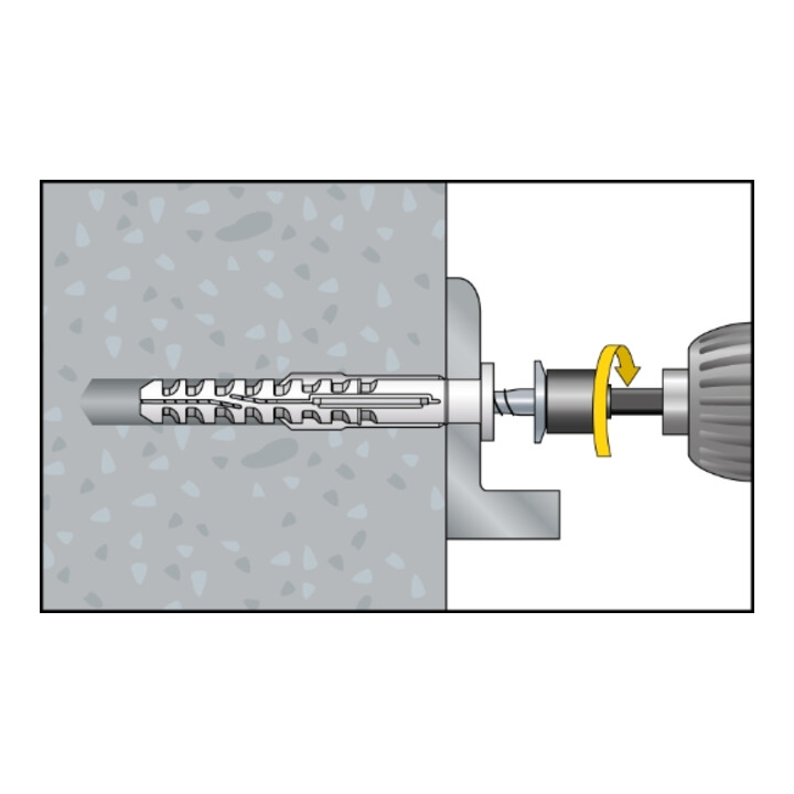 CELO Multifunktionsrahmendübel MFR SB 10-60 SSKS, Senkbund, Sechskantschr. mit angepr. Scheibe, galvanisch verzinkt