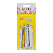 Celo Multifunktionsrahmendübel MFR SB 10-80 SSKS, Senkbund, Sechskantschr. mit angepr. Scheibe, galv. verz., Blister