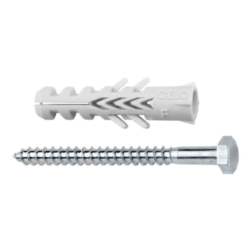 CELO Normaldübel mit Schraube F 12 SKS