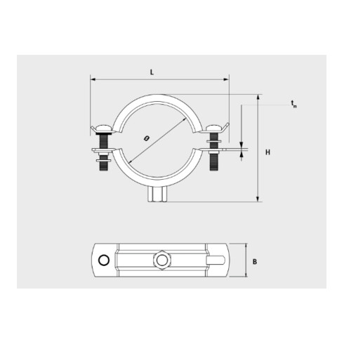 CELO Rohrschelle mit EPDM und M8+M10 RID 22