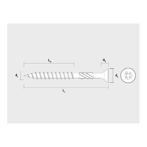 Celo Spanplattenschraube VELOX PZ 3,0x30, Vollgewinde, blau verz. D 5 mm L 45 mm