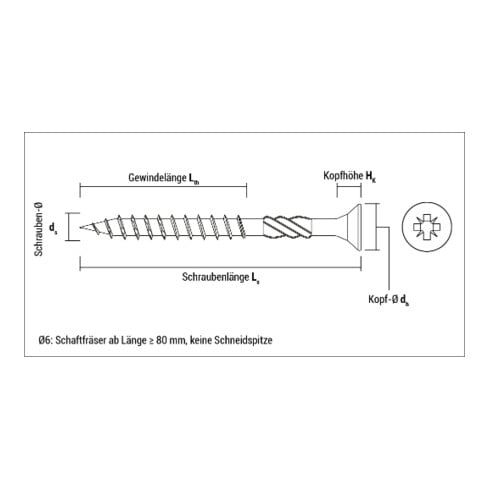 CELO Spanplattenschraube VELOX PZ 3,5x50/30, Teilgewinde, blau verzinkt