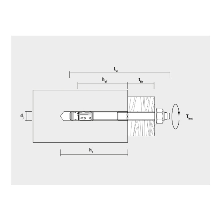 Celo Tampon d'ancrage BAZ plus M12-178/100/80 galv.