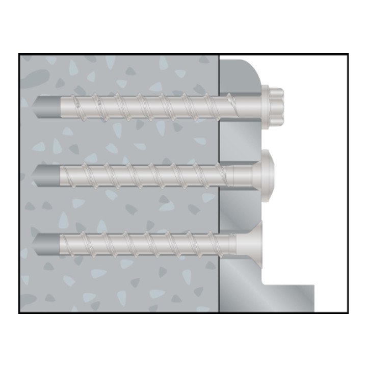 CELO Vis à béton BTS 10-80/-, tête hexagonale, ZnAl