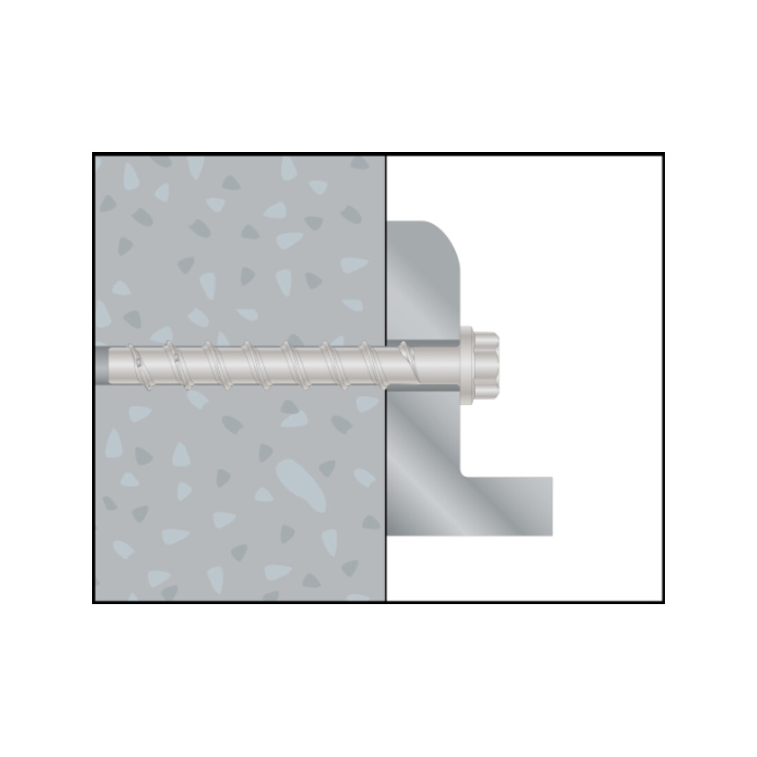 Vis à béton CELO BTS M 14-80/5 avec douille de test, tête hexagonale, galvanisée 14 mm