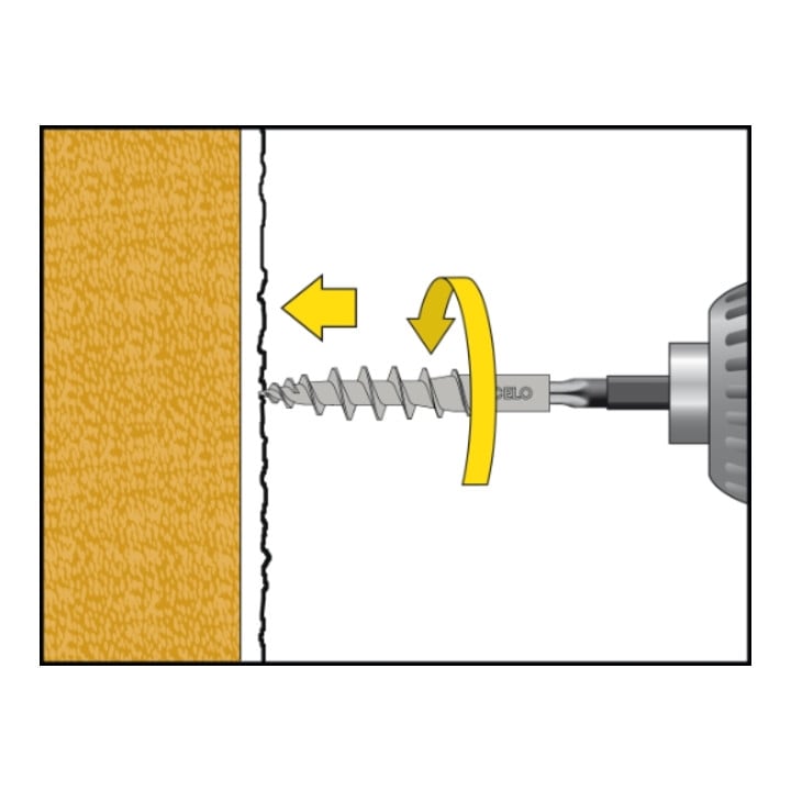 CELO Vis d'ancrage pour panneaux isolants IPSD-H 55 gris métallisé