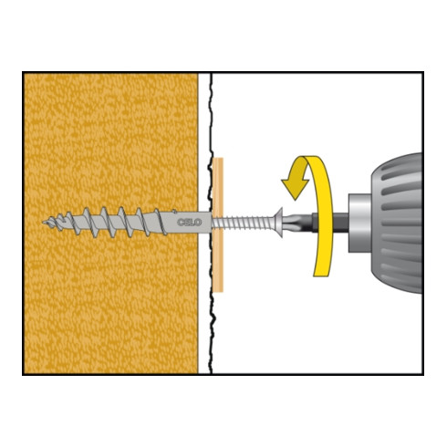 CELO Vis d'ancrage pour panneaux isolants IPSD-H 55 gris métallisé