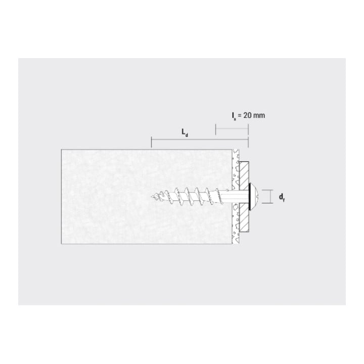 CELO Vis d'ancrage pour panneaux isolants IPSD-H 55 gris métallisé