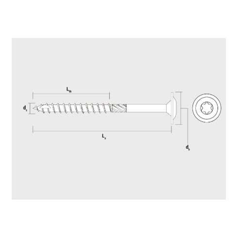 CELO Vis de construction en bois BMax 8x360/100 tête de plaque, TX40, passe bleu.