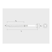 CELO Vis pour construction en bois BMax 8x160/80 tête fraisée, TX40, passe bleu.-2