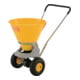 CEMO Chariot à sel 35l jaune cuve, pneus gonflables avec régulateur de dosage 1-4m-1