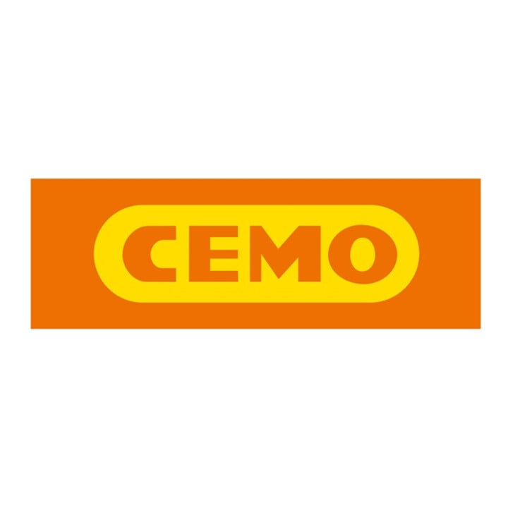 CEMO Chariot à sel 35l jaune cuve, pneus gonflables avec régulateur de dosage 1-4m