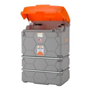 CEMO CUBE-Altöltank 1500 l Outdoor komplett montiert, mit TW-Kupplung