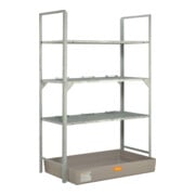 CEMO Fassregal Typ 540 + Fassauflage 6 x 60 l Fass + Stahl-Auffangwanne SW 2-5