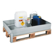 CEMO GFK-Paletten-Auffangwanne 150 Liter für Europaletten mit Zulassung ohne Befestigung