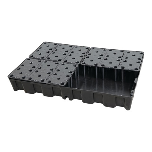 CEMO PE-Auffangwanne 120 HD mit PE-Rost