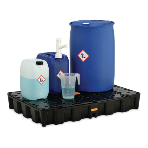 CEMO PE-Auffangwanne 120 HD mit PE-Rost