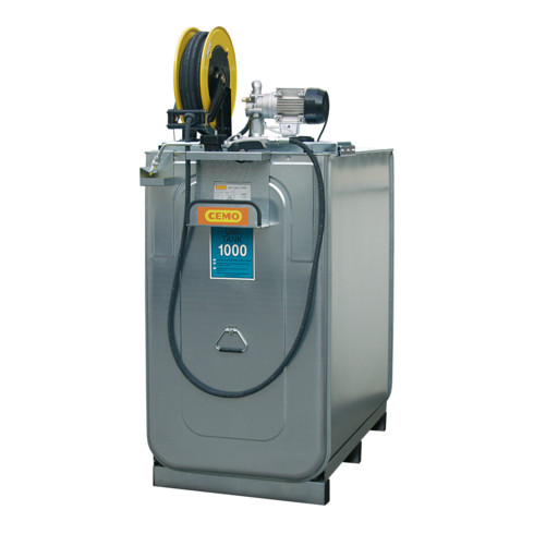 CEMO Schmierstoff-Kompaktanlage ECO elektrisch für Frischöl 1000 Liter + 15m Schlauch