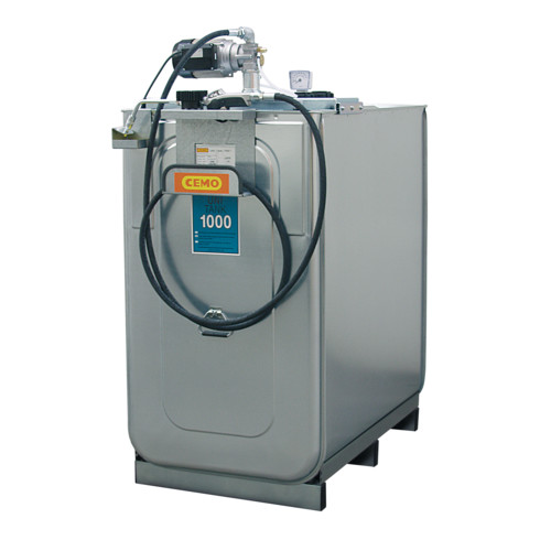 CEMO Schmierstoff-Kompaktanlage ECO elektrisch für Frischöl 1000 Liter + 4m Schlauch
