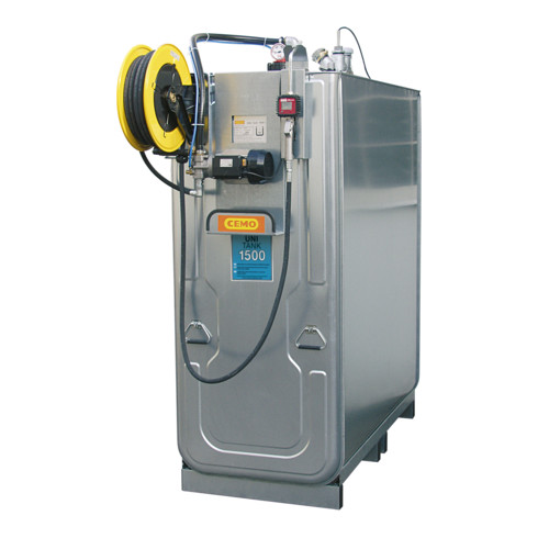 CEMO Schmierstoff-Kompaktanlage ECO elektrisch für Frischöl 1500 Liter + 15m Schlauch