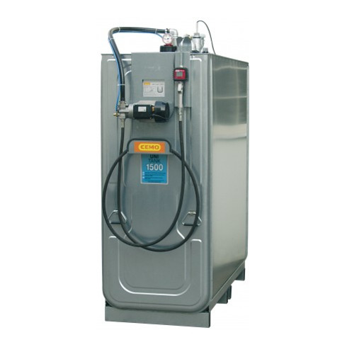 CEMO Schmierstoff-Kompaktanlage ECO elektrisch für Frischöl 1500 Liter + 4m Schlauch