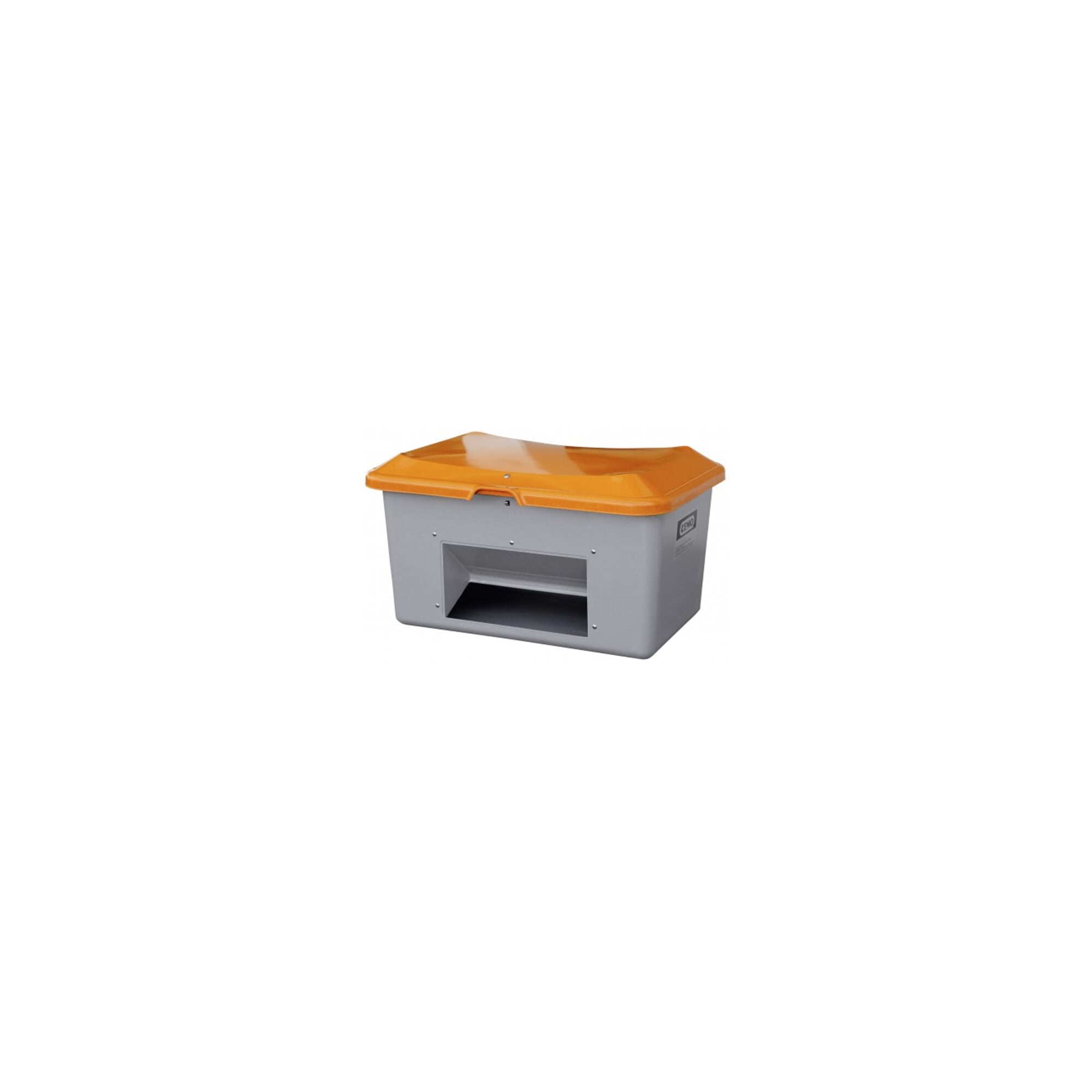 CEMO Streugutbehälter Plus3 200 Liter mit Entnahme grau/orange