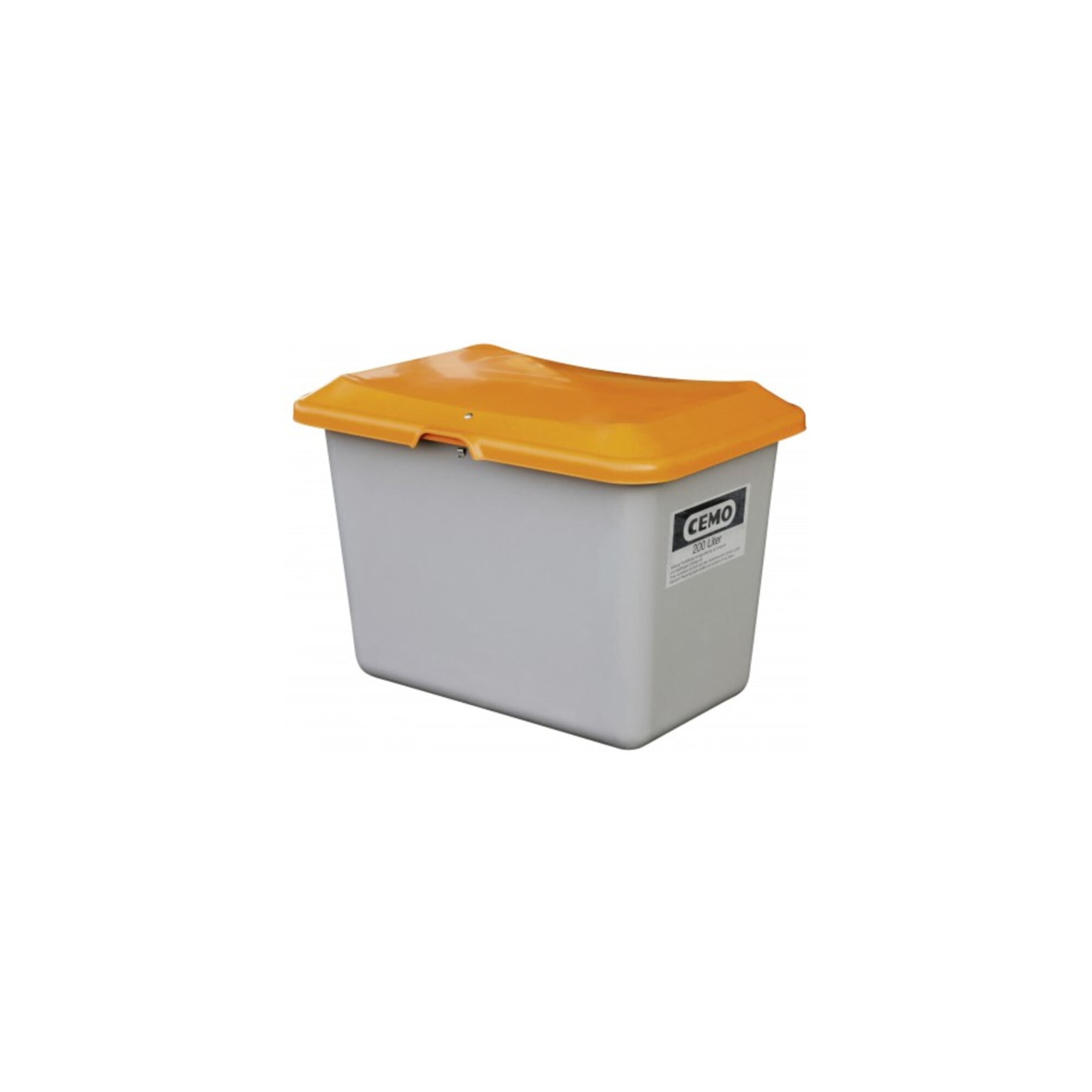 CEMO Streugutbehälter Plus3 200 Liter ohne Entnahme grau/orange aus Kunststoff , 10565