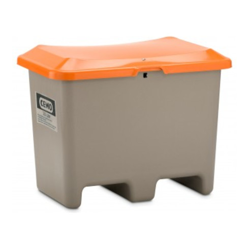 CEMO Streugutbehälter Plus3 unterfahrbar ohne Entnahme grau/orange