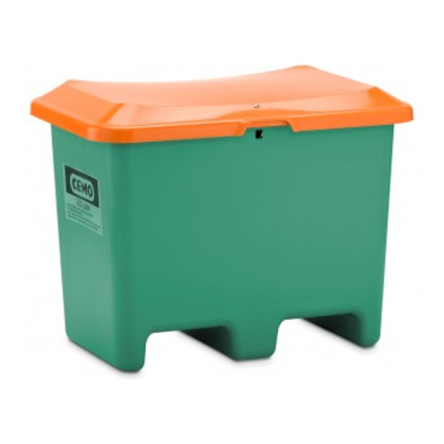 CEMO Streugutbehälter Plus3 unterfahrbar ohne Entnahme grün/orange