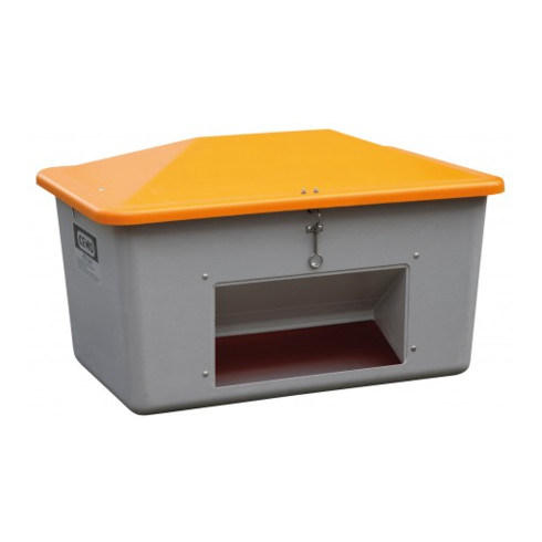 CEMO Streugutbox mit Entnahme grau/orange