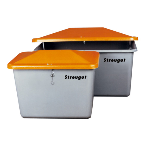 CEMO Streugutbox ohne Entnahme grau/orange