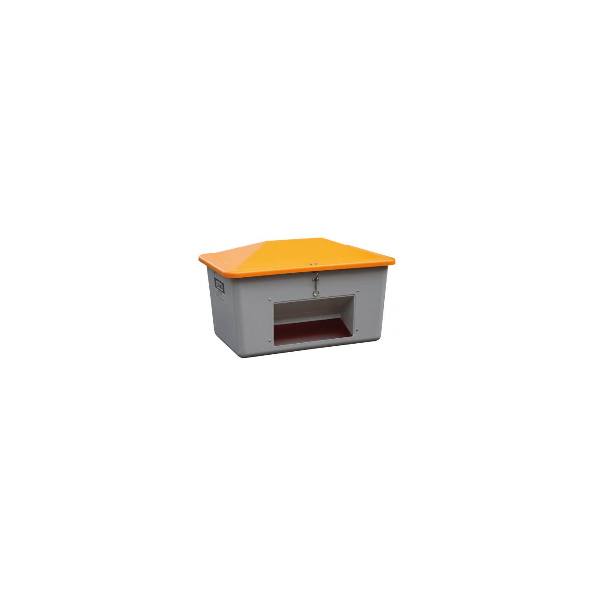 CEMO Streugutbox 1500 Liter mit Entnahme grau/orange