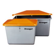 CEMO Streugutbox 2200 Liter ohne Entnahme grau/orange-1