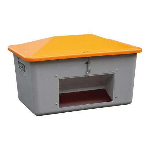 CEMO Streugutbox mit Entnahme grau/orange