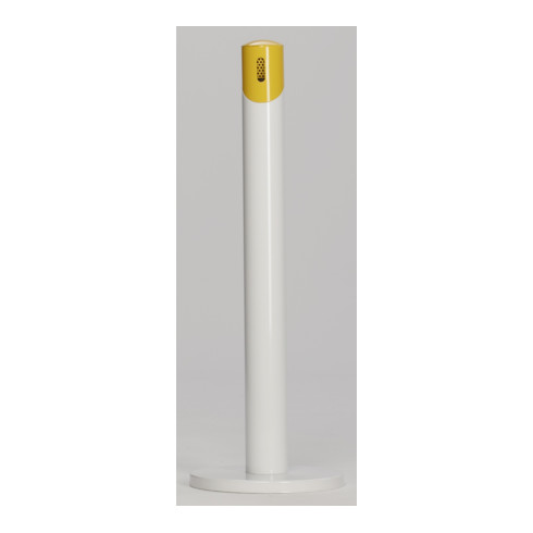 Cendrier borne rond SG 105 R, blanc, tête jaune Var