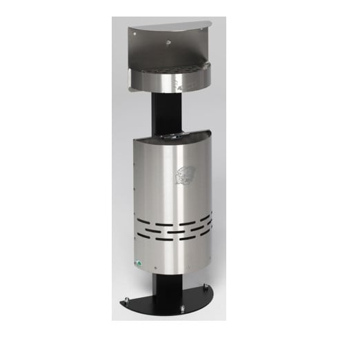 Cendrier H98 INOX avec auvent et fermeture Var