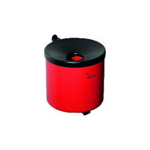 Cendrier mural D.90xH100mm rouge avec dispositif basculant TKG