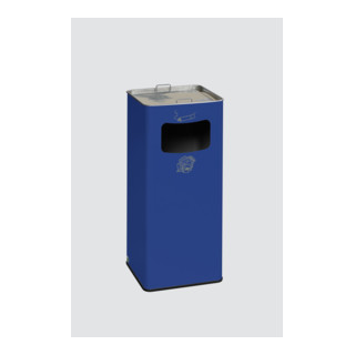 Cendrier poubelle B 32 R, bleu gentiane Var