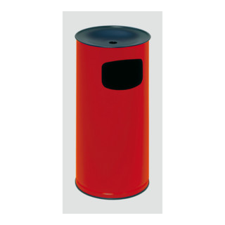 Combinaison cendrier rond VAR, insert entonnoir, diam.xh 250x610 mm, insert cendrier noir, plateau en aluminium pour les déchets de cigarettes, couleur bleu gentiane
