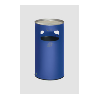 Cendrier poubelle H 75 K, bleu gentiane Var