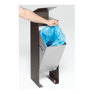 Collecteur de déchets VAR Q 25 avec toit gris noir