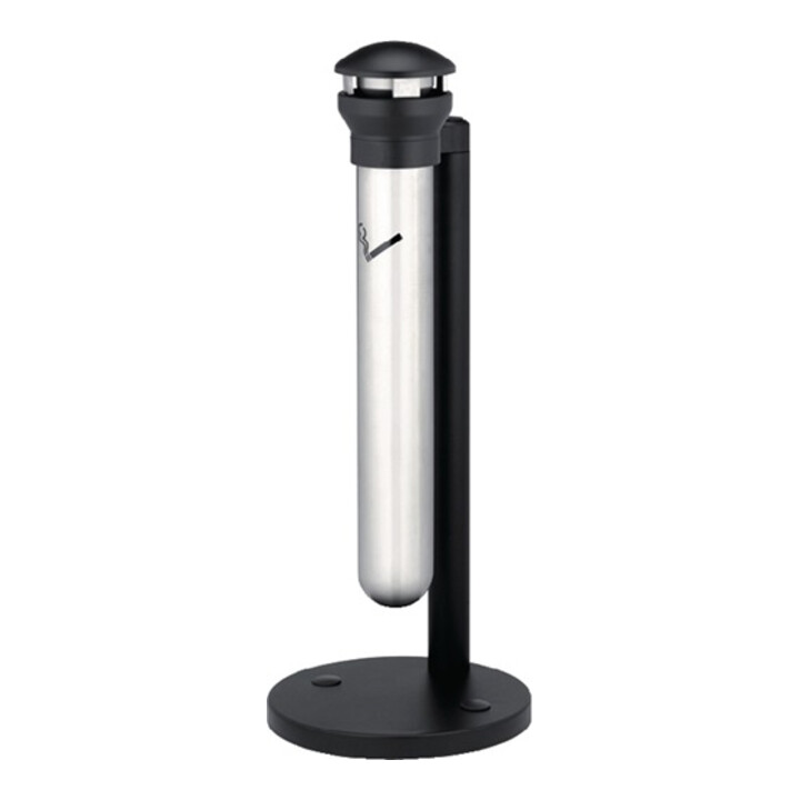 Cendrier sur pied D394xH1000mm argent rond acier inoxydable RUBBERMAID