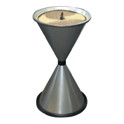 Cendrier sur pied TKG en tôle d'acier, peint par poudrage, avec plateau en aluminium superposé (différentes couleurs)