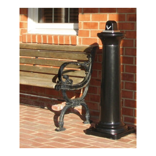 Cendrier sur pied H1029xl357xP357mm noir polyéthylène RUBBERMAID