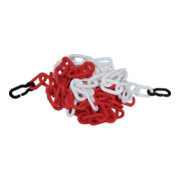 Chaîne de verrouillage PP rouge/blanc 9mm L3m avec 2 crochets universels